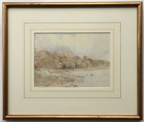 fig 1. Attributed MYLES BIRKET FOSTER, Norham Castle, Original Antique Watercolour