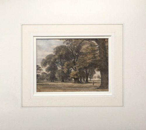 fig 1. Old Herne's Oak Windsor London 1832 Original Antique English 19th Century Watercolour Landscape Painting