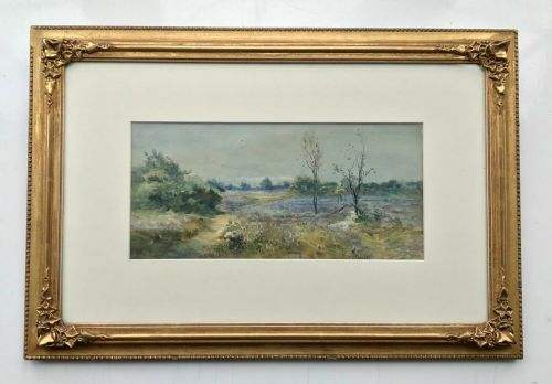 Frederick Dove Ogilvie Signed 1904 Original English Antique Watercolour Painting Harlow Moor Harrogate, North Yorkshire Landscape