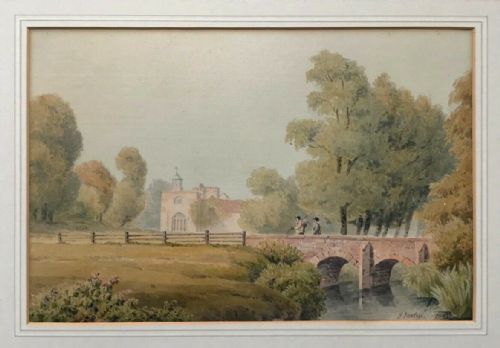 JOHN VARLEY ATTRIBUTED SIGNED ORIGINAL EARLY 19TH CENTURY ANTIQUE ENGLISH WATERCOLOUR PAINTING FORDE ABBEY CHARD SOMERSET - ADDITIONAL PHOTO 8