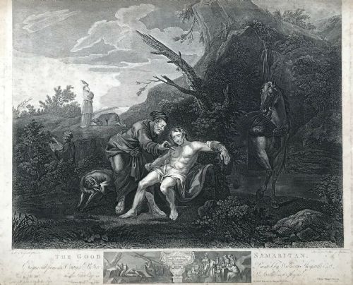 fig 1. Ravenet & Delatre after Hogarth. Original 1772 Antique English Engraving,