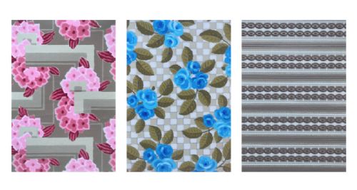 J (Jean) Betourne (French) Set of 3 Original 1930'S Art Deco Interior Design Wallpaper Design Paintings