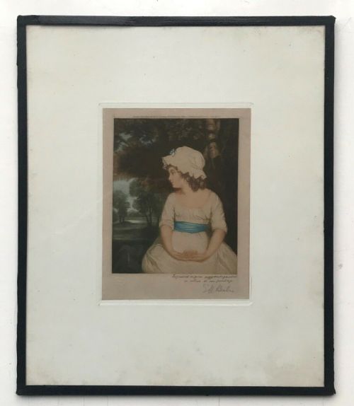 fig 1. EM Hester after Joshua Reynolds Framed Ltd Edition Signed Mezzotint 'Simplicity'