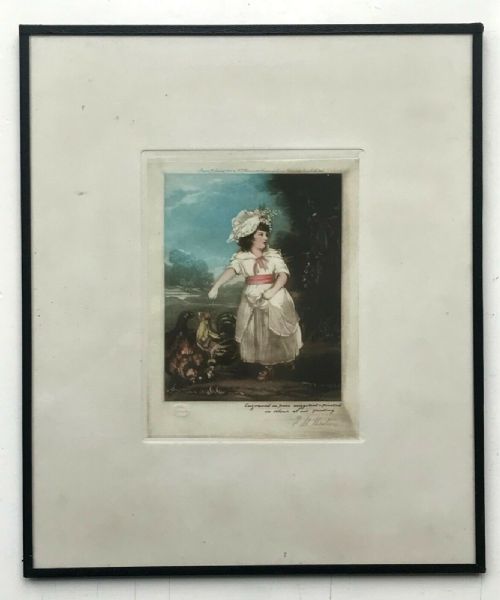 fig 1. EM Hester after Joshua Reynolds Original Ltd Edition Pencil Signed Framed Mezzotint 'Lady Catherine Clinton'