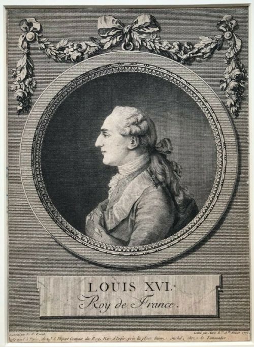 Louis XVI 'Roy De France' Rare 1775 Original 18th Century Antique Engraving After L S Boizot