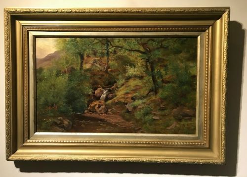 Peter Buchanan Original Antique Oil Painting Gellilydan Stream Snowdonia N Wales