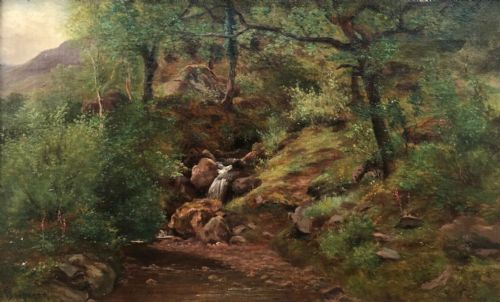 fig 1. Peter Buchanan Original Antique Oil Painting Gellilydan stream Snowdonia N Wales