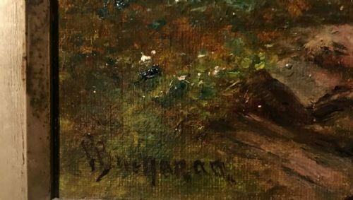 fig 2. Peter Buchanan Original Antique Oil Painting Gellilydan stream Snowdonia N Wales