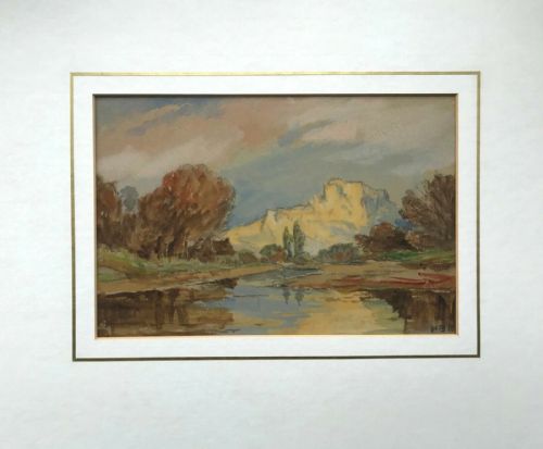 fig 1. Manner of Hercules Brabazon Brabazon Original Antique Watercolour Landscape Painting signed HBB