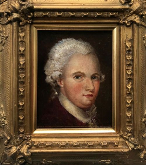 fig 1. REGENCY PORTRAIT Original Antique Oil Painting on Canvas Laid on Board of a Young Georgian Gentleman