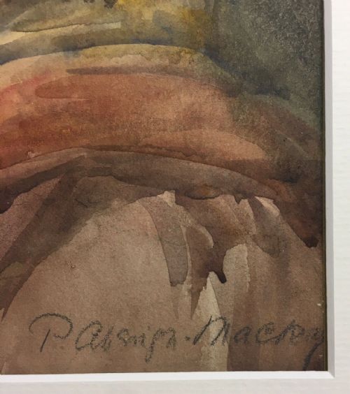 fig 2. Patty Aberigh Mackay Signed Original Early 20th Century Watercolour Painting Portrait of Elderly Lady