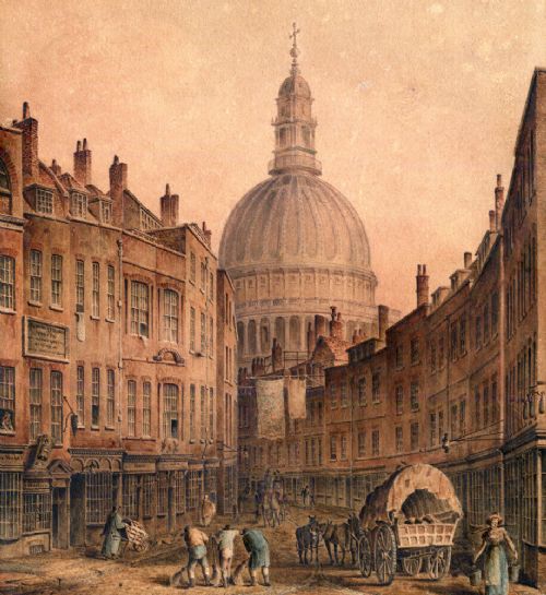 fig 2. Signed T Girtin Original 1800 English Antique Watercolour Painting St. Paul's Cathedral St. Martin's-le-Grand London Historical Cityscape