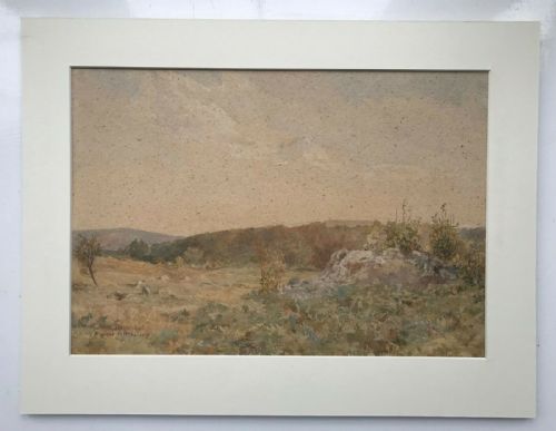 fig 1. Elaine Ragland Phillips (Daughter of John Atkinson Grimshaw) Original English Antique Watercolour Painting, Hazelslack Cumbria