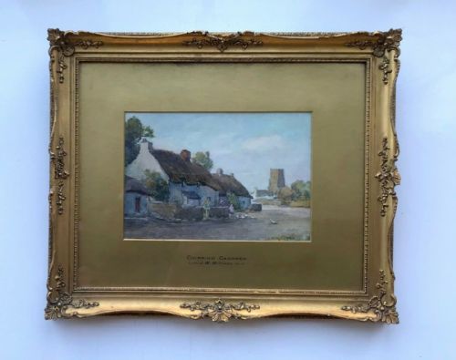 fig 1. James W Milliken Signed Original Antique Watercolour Painting