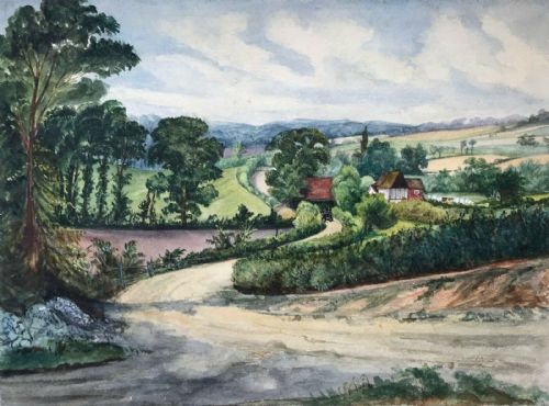 A Yeames (Wife of William Frederick Ra) Circa 1900 Antique English Countryside Landscape Painting