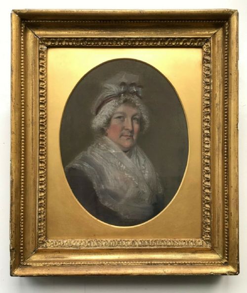 fig 1. Manner of Hugh Douglas Hamilton Original mid 19th Century Antique Pastel Portrait Study Painting of Jane Cambell Wife of Sir Alexander Young Spearman