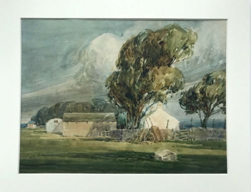 Signed Percy Lloyd Original Antique Watercolour Painting Countryside Landscape