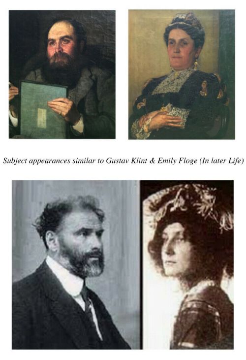 fig 1. TWO Original 19th Century Antique Oil Paintings on Canvas Portrait of a Lady & Gentleman Artist