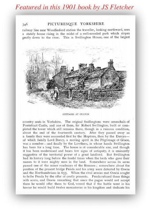 fig 1. Signed Original Antique Pen Ink Drawing Oulton Village A Book Illustration for J S Fletcher's 1901