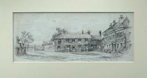 Signed Original Antique Pen Ink Drawing Easingwold an Illustration for J S Fletcher's 1901 Book "Picturesque History of Yorkshire"