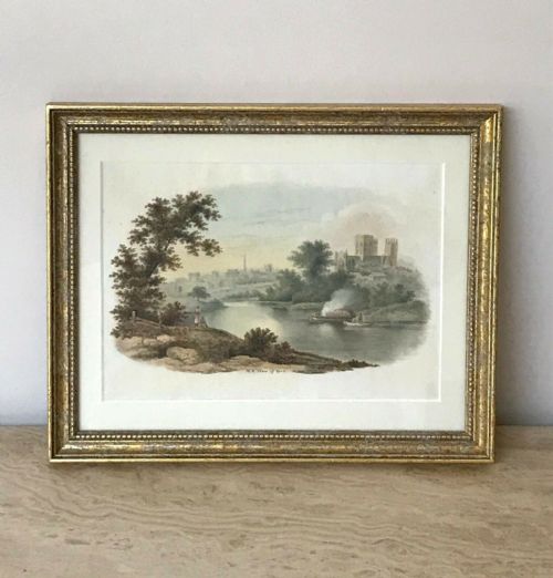 fig 1. Original early 19th Century English Antique Watercolour Painting N East View of York Inscribed & Dated 1824 Yorkshire Landscape