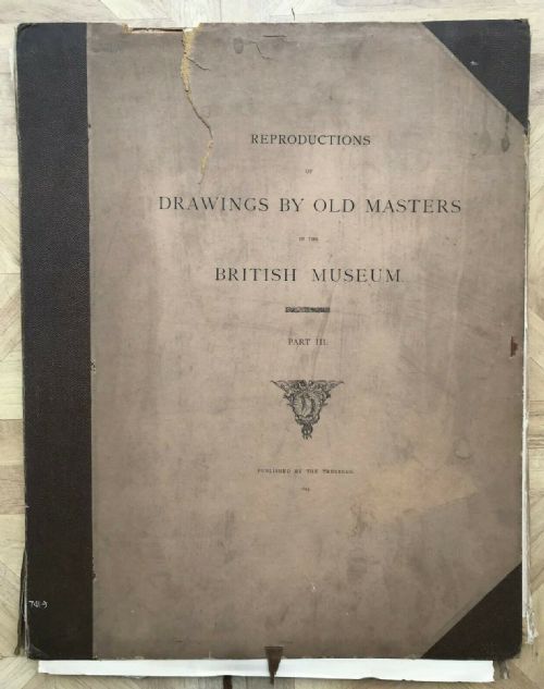 Antique 1893 "Reproductions of Drawings by Old Masters in the British Museum" Original Bound Portfolio