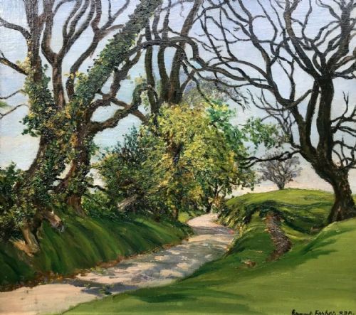 Ernest Forbes Rba Signed Original 20th Century Oil Painting on Board Yorkshire Landscape Tree Scene