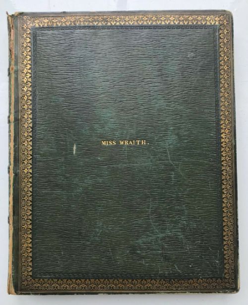 Early 19th Century Antique Keepsake Book with Original Watercolour Paintings Pencil Sketches Poems & Verses