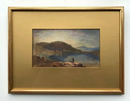 fig 1. Circle of JMW Turner Original Early 19th Century Antique Watercolour Painting Mountain Landscape