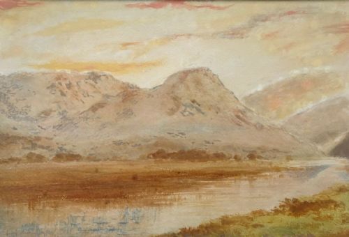 fig 1. Edward Arden Tucker Vintage Original Watercolour Painting, Derwent Water Keswick