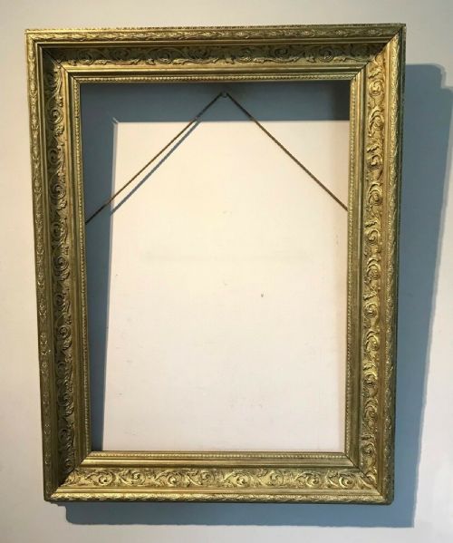 Reclaimed Antique Picture Frame Free UK P&p to Fit Canvas Size (Rebate) 54 X 38 Cm Ref 1078