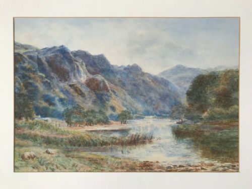 fig 1. After Henry Albert Hartland Lledr Valley Wales Antique Watercolour Painting