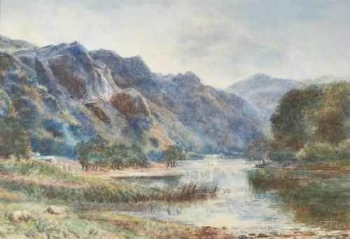 After Henry Albert Hartland Lledr Valley Wales Antique Watercolour Painting
