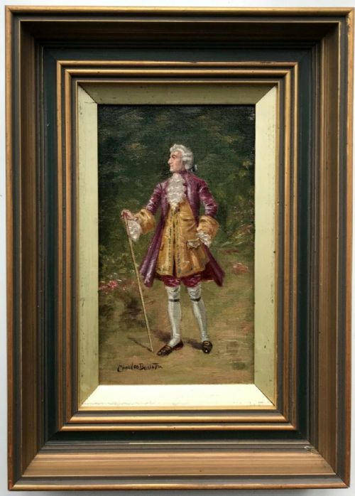 fig 1. Charles Beatson Antique Original Oil Painting, Portrait of a Regency Courtier