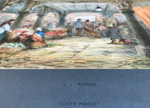fig 2. Attr. Louise Rayner Original Antique Watercolour Painting Dover Old Market House