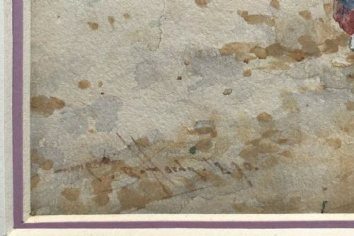 fig 1. Thomas Bush Hardy Signed Original Late 19th Century Antique Watercolour Painting Katwijk aan Zee Holland