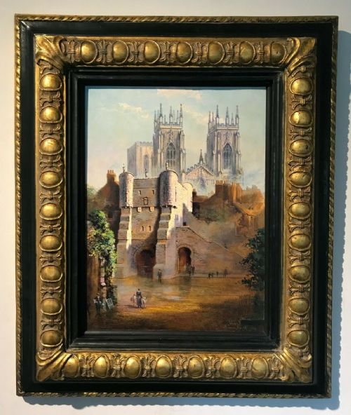 Frank Watson Wood Original Early 20th Century Circa 1935 Oil Painting York Minster Bootham Bar View