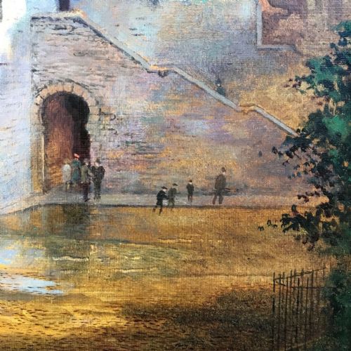 fig 1. Frank Watson Wood Original Early 20th Century circa 1935 Oil Painting York Minster Bootham Bar View