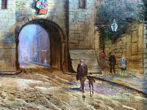 fig 2. Frank Watson Wood (1869-1953) Original Early 20th Century Circa1930's Oil Painting York Micklegate Bar