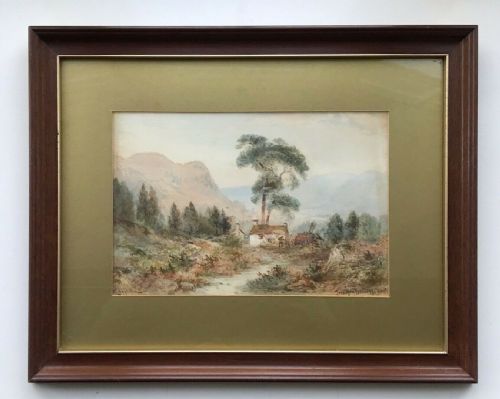fig 1. W Appleton Signed Original Late 19th Century Antique Welsh Landscape Watercolour Painting Betws y Coed Wales