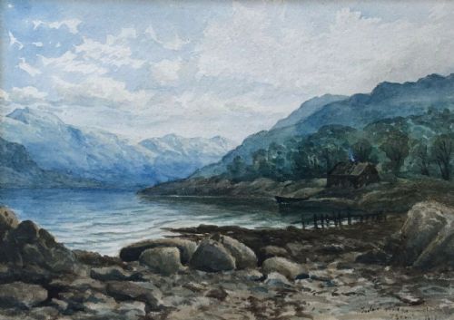 Signed Original 19th Century Antique Watercolour Painting Ardnamurchan West Highland Scotland Landscape