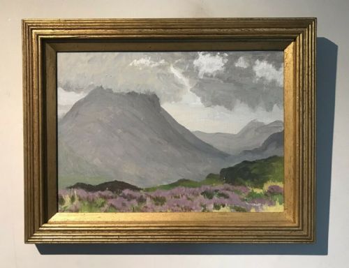 Frances Watt (Scottish) Original Oil Painting the Cuillin in Rain Isle of Skye Scotland Landscape