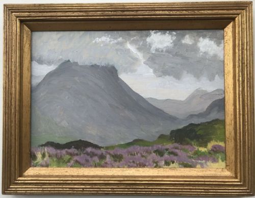 fig 1. Frances Watt (Scottish) Original Oil Painting The Cuillin in Rain Isle of Skye Scotland Landscape