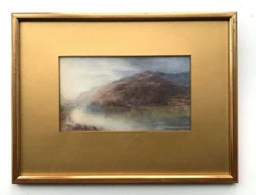 fig 1. Circle of JMW Turner Original Early 19th Century English Antique Watercolour Painting Mountain Landscape