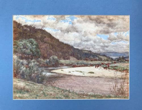 fig 1. John Dobby Walker Original Circa 1900 Antique Watercolour Painting Caton Woods Lancashire English Landscape