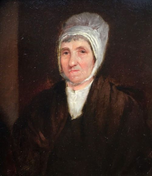 fig 1. Original 19th Century English Antique Framed Oil Painting canvas laid onto Board Portrait of a Victorian Lady Circa 1850