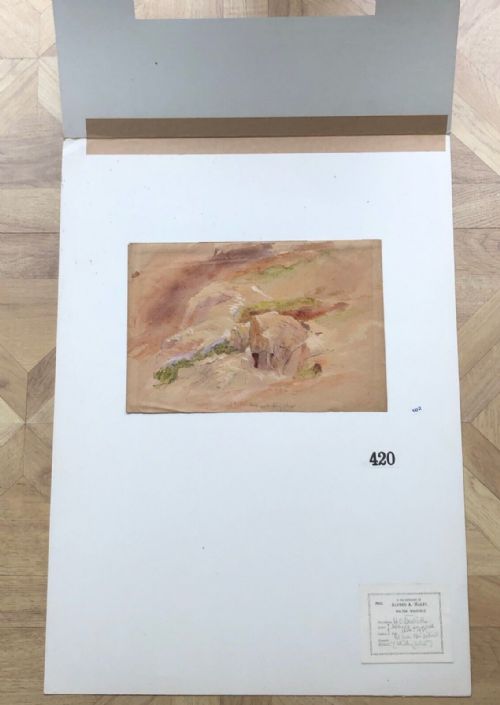 fig 1. J Spence Ingall Original Antique Watercolour Paintings Landscape & Sky Sketch