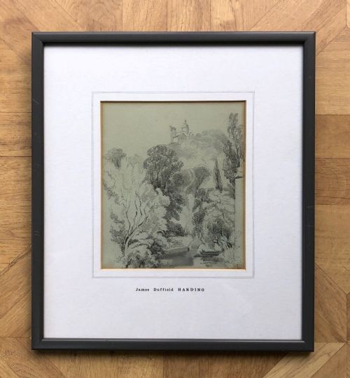 fig 1. James Duffield Harding 1798-1863 Original Initialled Antique Pencil Drawing