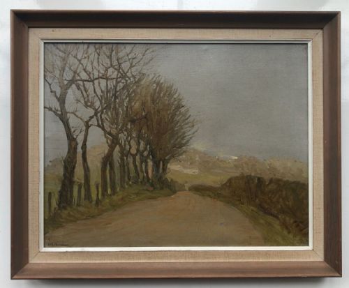 David R Anderson Signed Mid 20th Century Oil Painting on Canvas Yorkshire Dales Winters Day Landscape