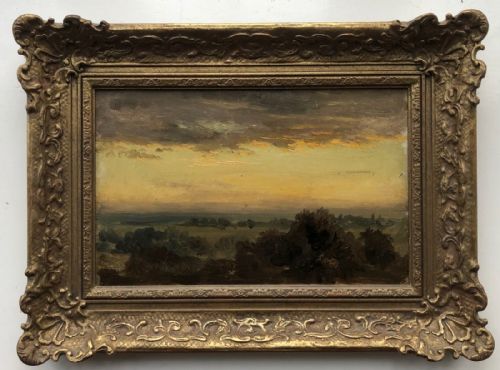 Robert Gallon 1883 Signed Original 19th Century Antique Oil Painting on Board from Barnard Castle, Durham English Landscape
